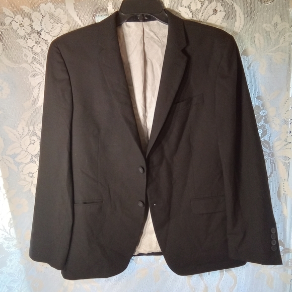Egara Other - NWOTGS Egara Skinny Fit Stretch Men's Blazer Black w White Insides Sz 42s